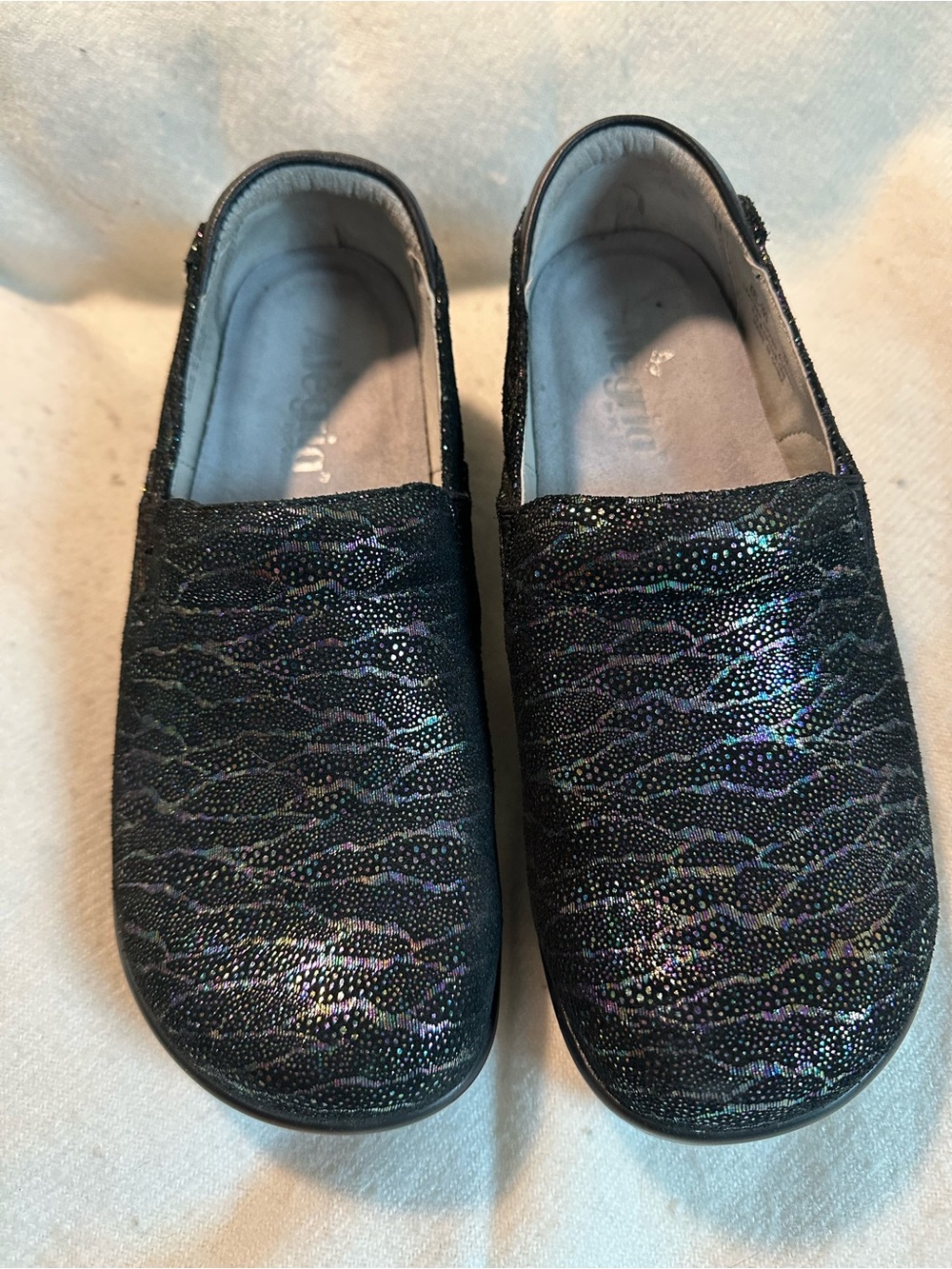 Algeria in Black with Iridescent Sparkle